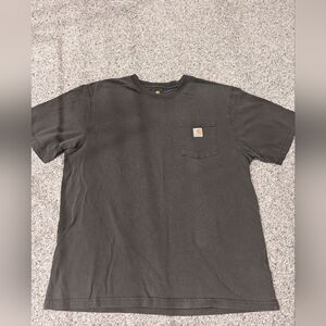 Carhartt t-shirt. XL grey-green. Small holes probably from a belt.